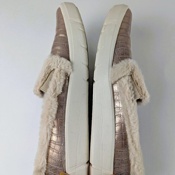 Baretraps Becky Rose Gold Furry Slip-On 9.5 - Picture 8 of 10